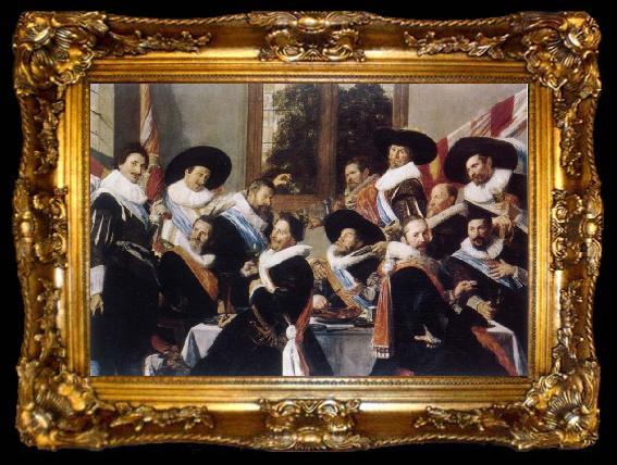 framed  Frans Hals Festmabl of the officers of the St. Jorisdoelen in Haarlem, ta009-2
